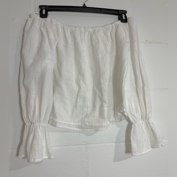 NWT Cotton On Off The Shoulder Linen Top - Picture 8 of 13